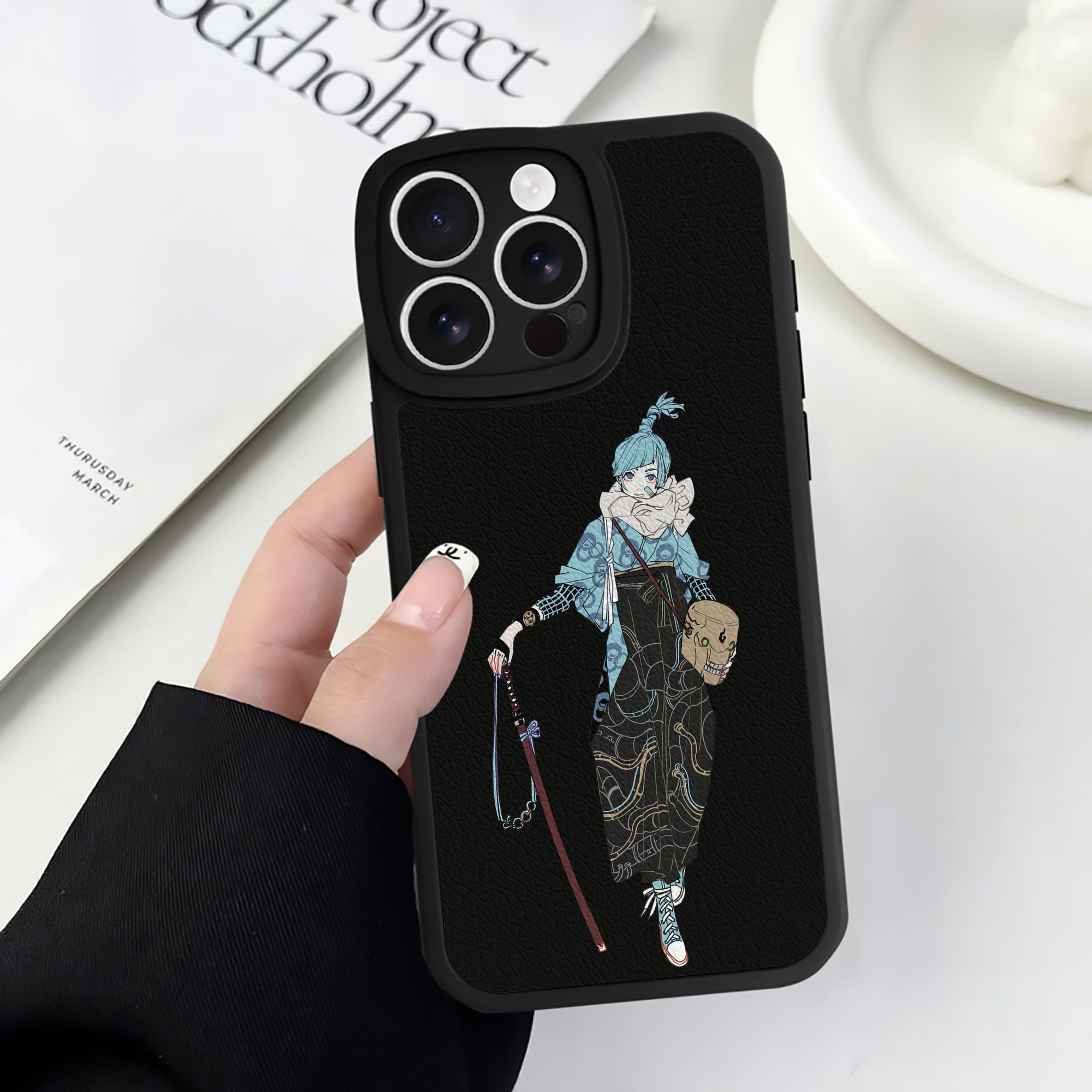 （画像用） 呪術廻戦 Jujutsu Kaisen 【iPhone 16シリーズ対応】シリコンスマホケース（レザー調） 材質：シリコン